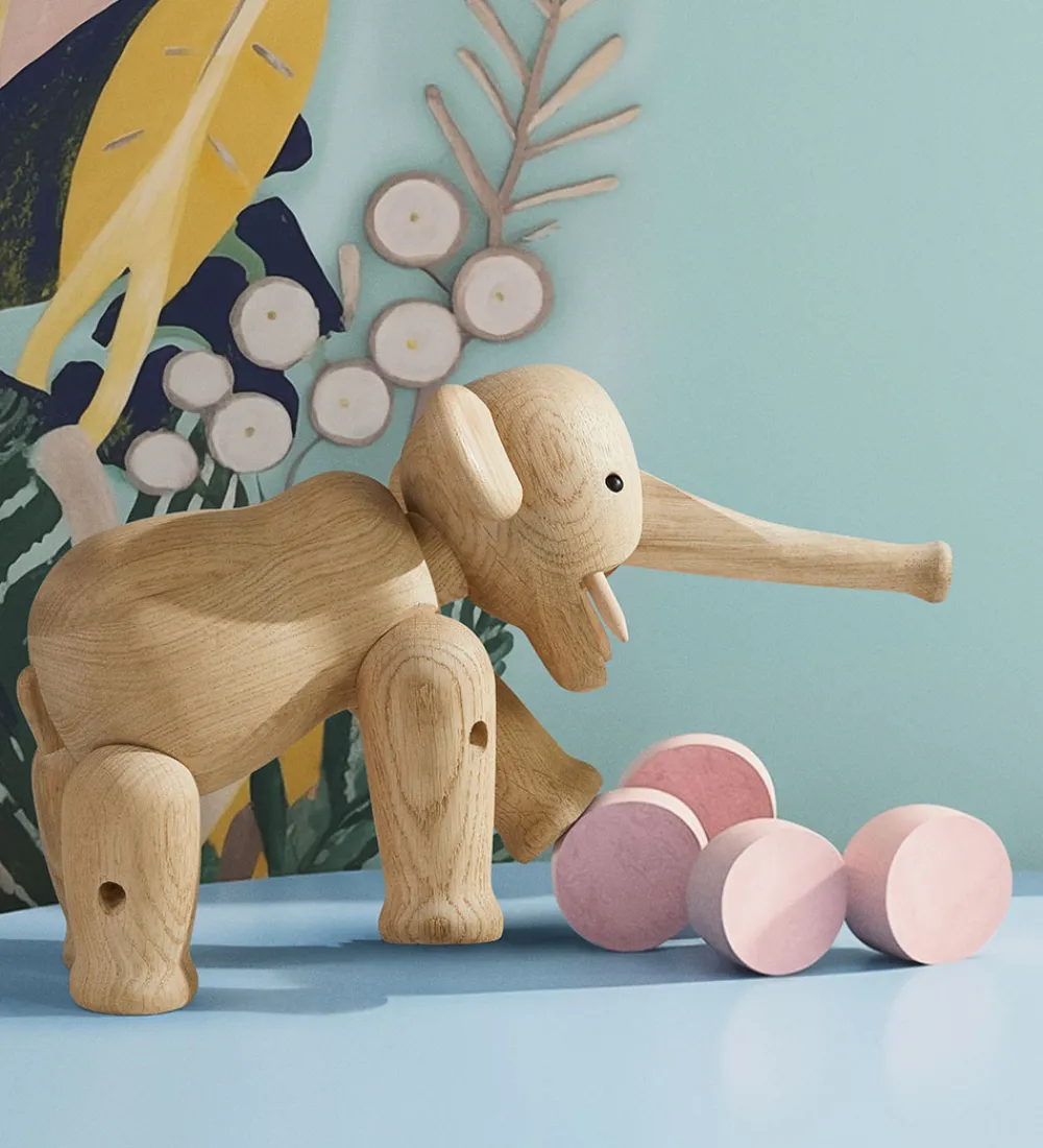 Kay Bojesen Pyntefigurer>Træfigur - Elefant - Stor - 22 cm - Eg
