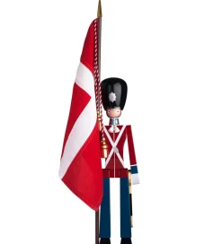 Kay Bojesen Pyntefigurer>Træfigur - Fanebærer - Mellem - Rød/Blå/Hvid