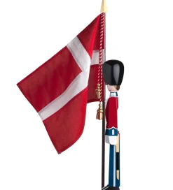 Kay Bojesen Pyntefigurer>Træfigur - Fanebærer - Mellem - Rød/Blå/Hvid