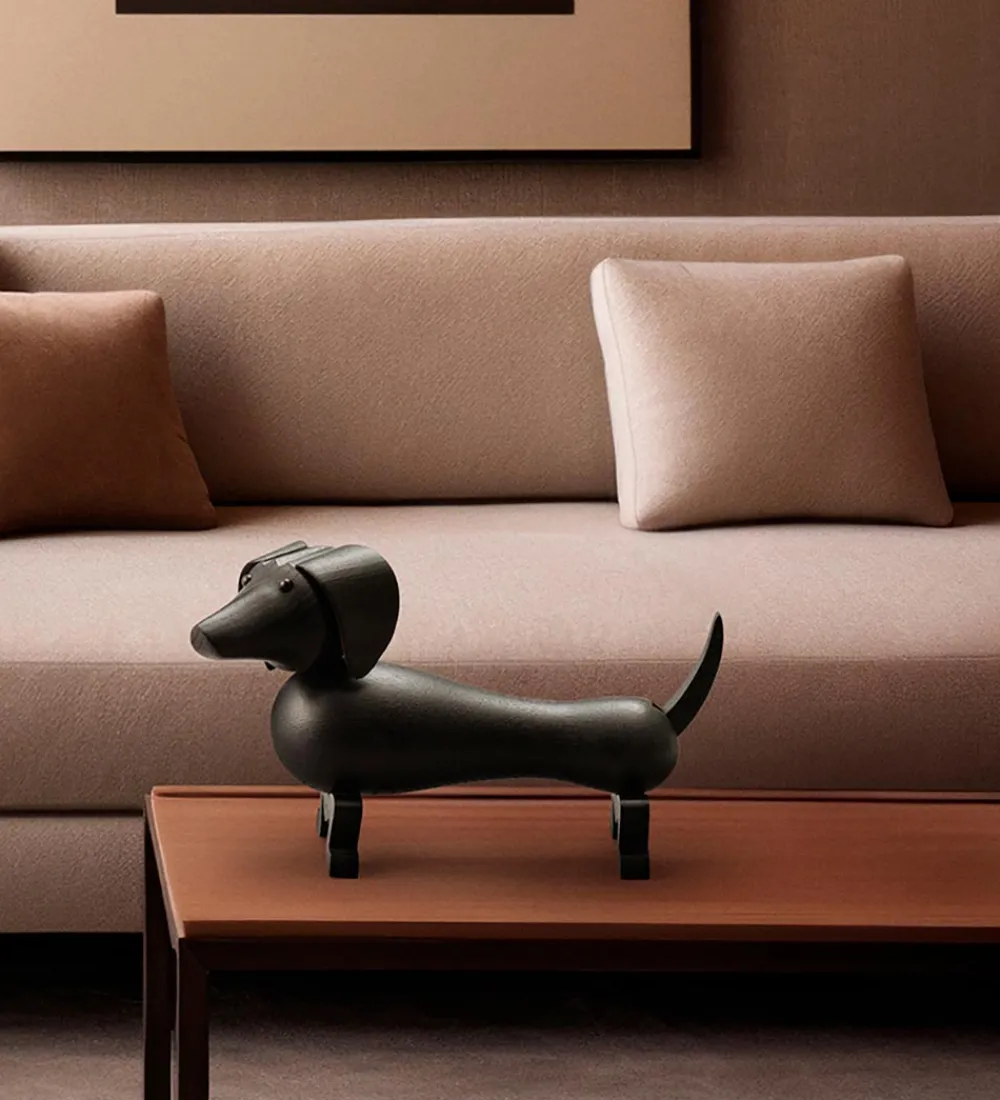 Kay Bojesen Pyntefigurer|Træfigur - Gravhund - Mellem - Mørk Bejdset Eg