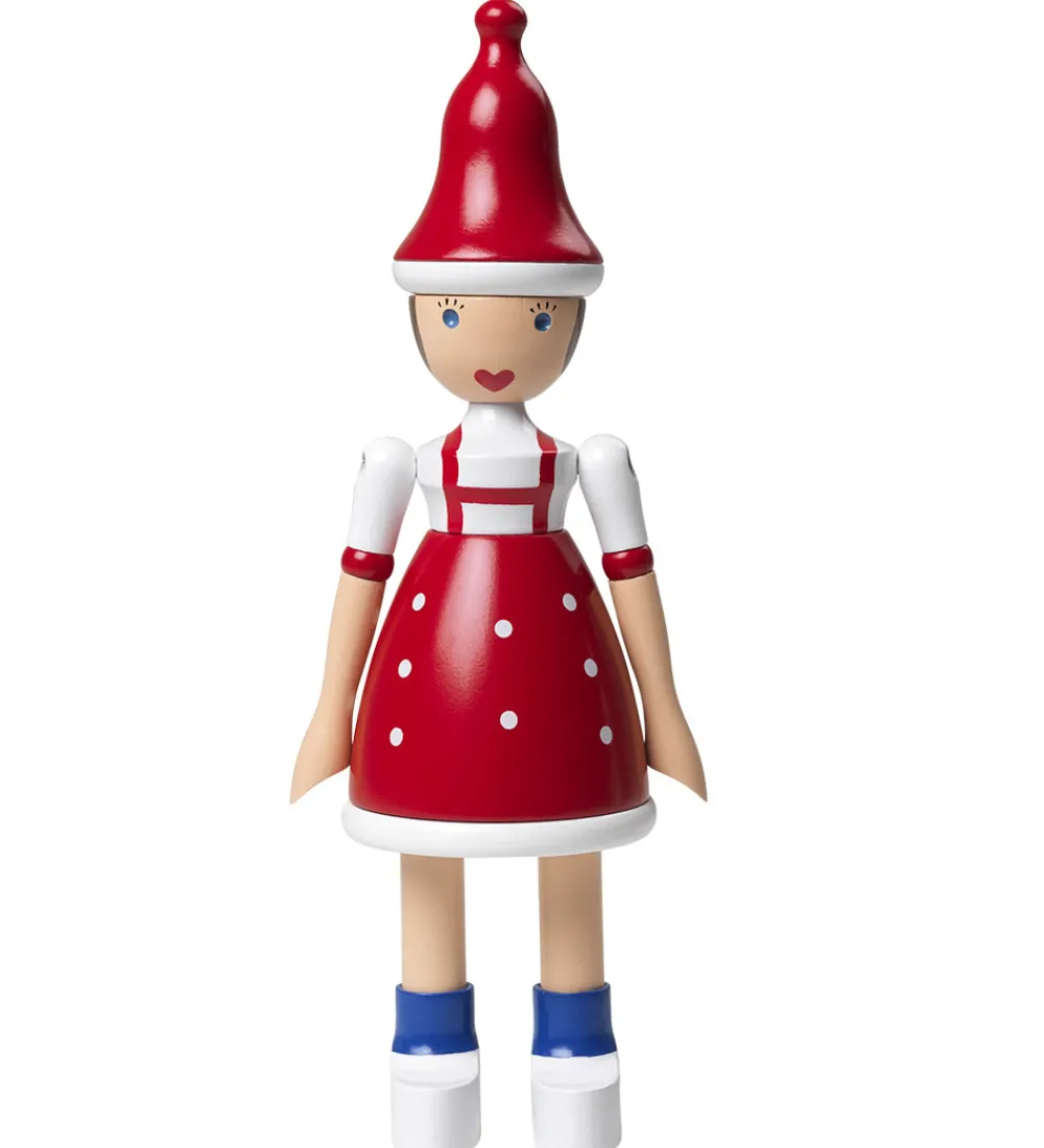 Kay Bojesen Pyntefigurer|Julepynt|Træfigur - Jule Lise - 17,5 cm - Rød/Blå/Hvid