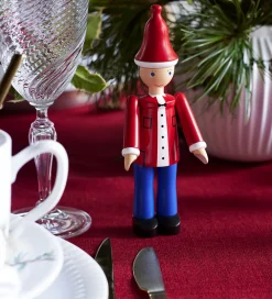 Kay Bojesen Pyntefigurer|Julepynt|træfigur - Jule Ole 17,5 cm - Rød/Blå/Hvid