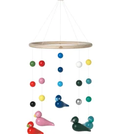 Kay Bojesen Uroer|Uro - Ø 21 cm - Træ - Multifarvet m. Sangfugle