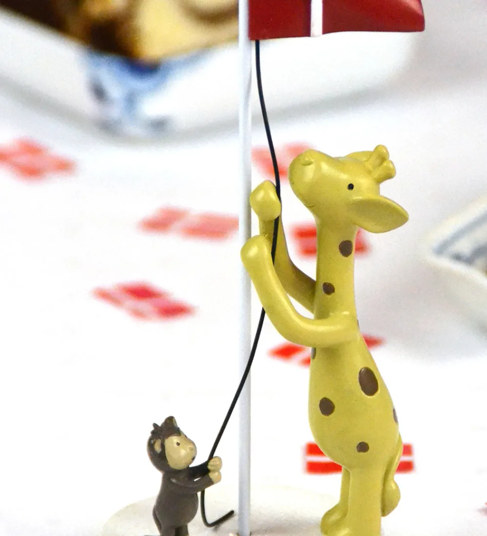 Kids by Friis Pyntefigurer|Bordpynt - 17 cm - Giraf og abe