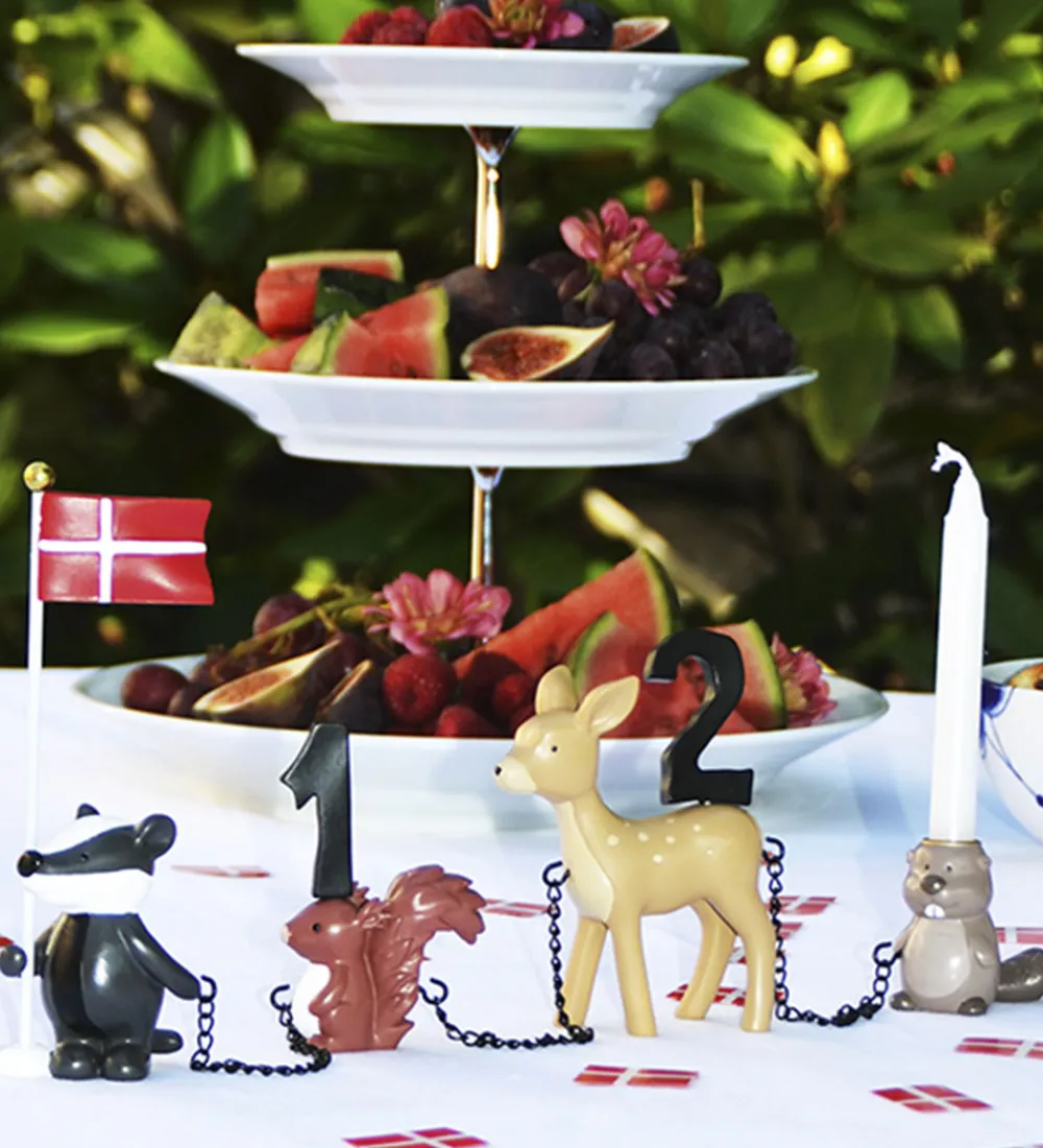 Kids by Friis Fødselsdagstoge>Fødselsdagstog - Skovdyr m. 11 Tal