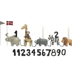 Kids by Friis Fødselsdagstoge|Fødselsdagstog - 45 cm - Safaridyr