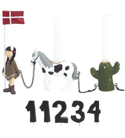 Kids by Friis Fødselsdagstoge>Fødselsdagstog - Indianerpige m. 11 Tal