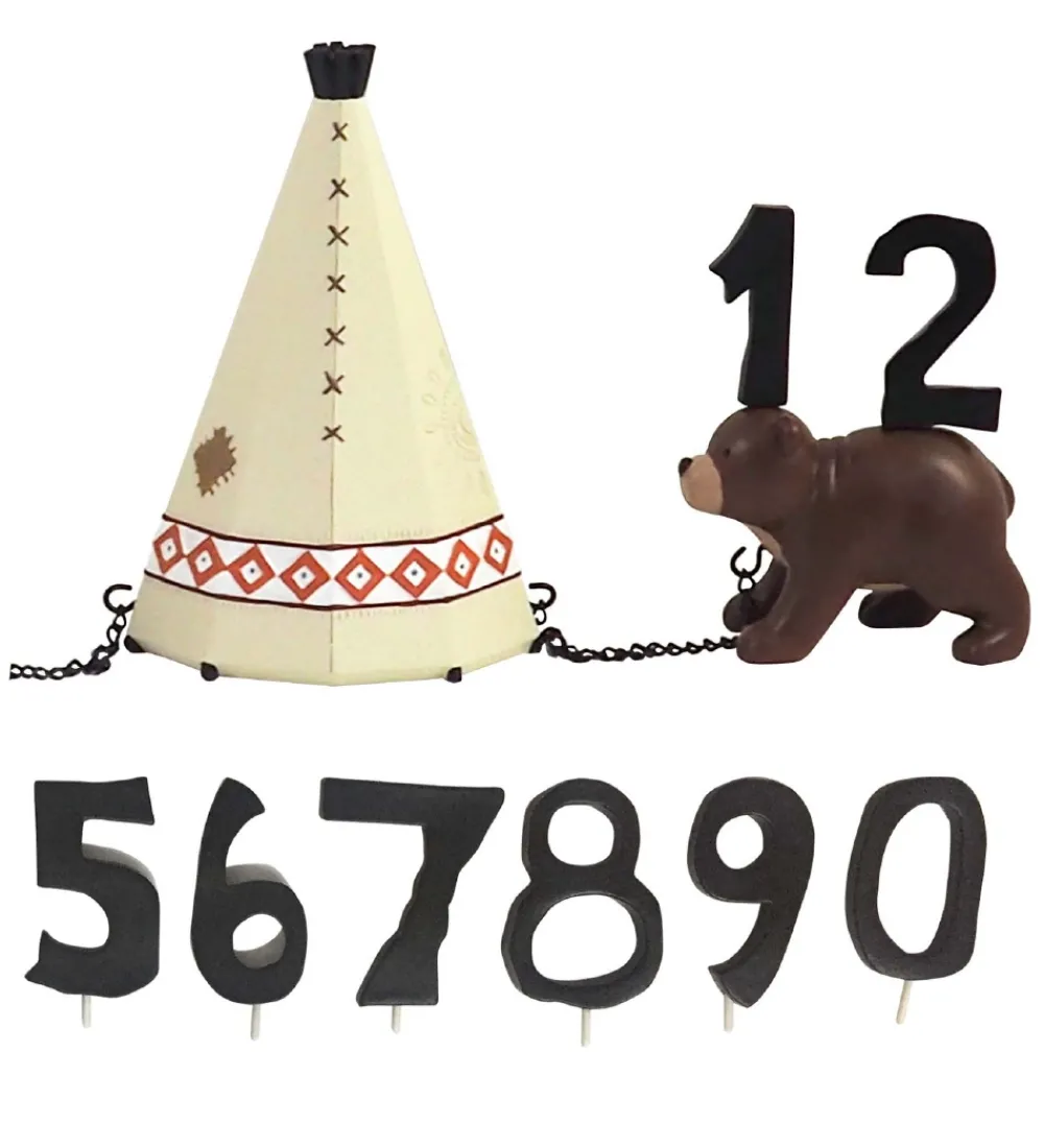 Kids by Friis Fødselsdagstoge>Fødselsdagstog - Indianerpige m. 11 Tal