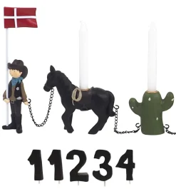 Kids by Friis Fødselsdagstoge|Fødselsdagstog - Cowboy m. 11 Tal