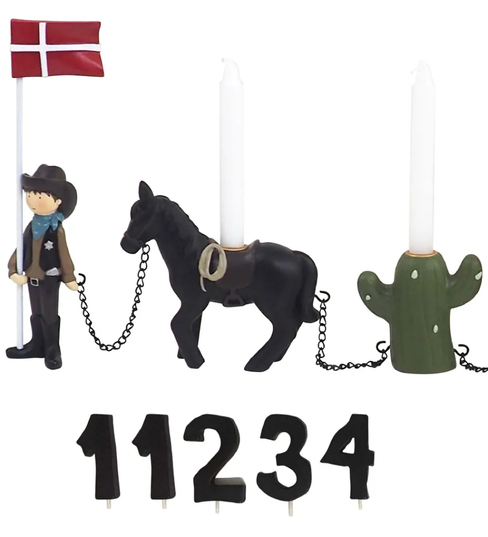 Kids by Friis Fødselsdagstoge|Fødselsdagstog - Cowboy m. 11 Tal