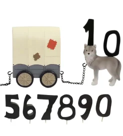 Kids by Friis Fødselsdagstoge|Fødselsdagstog - Cowboy m. 11 Tal