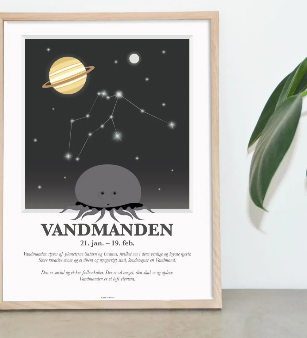 Kids by Friis Plakater Og Billeder|Plakat - Stjernetegn - Vandmanden