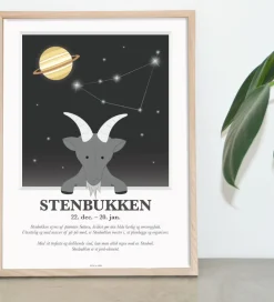 Kids by Friis Plakater Og Billeder>Plakat - Stjernetegn - Stenbukken