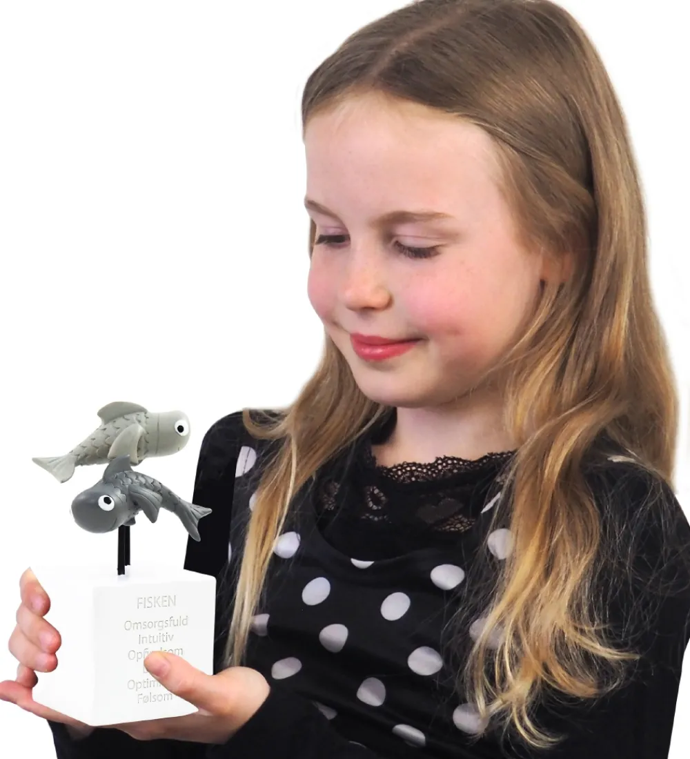 Kids by Friis Sparegrise>Sparebøsse - 6x6x13 cm - Fisken
