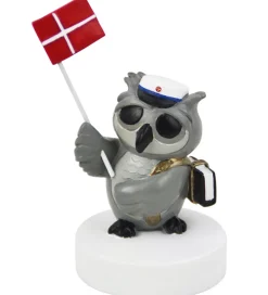 Kids by Friis Pyntefigurer>Ugle m. Bog Og Flag - Blå
