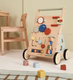 Kids Concept Gåvogne>Gåvogn - Edvin - Træ/Blå