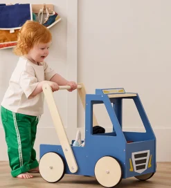 Kids Concept Gåvogne></noscript>Gåvogn - Træ - Lastbil - Aiden - Blå