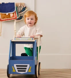 Kids Concept Gåvogne></noscript>Gåvogn - Træ - Lastbil - Aiden - Blå