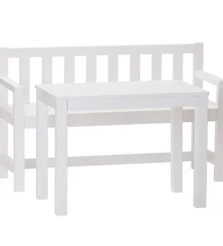 Kids Concept Bænke|Borde>Havesæt - Træ - 90x33x55/60x35x45 cm - Hvid