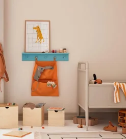 Kids Concept Hylder|Hylde m. Knager - 60x10 cm - Træ - Turqoise