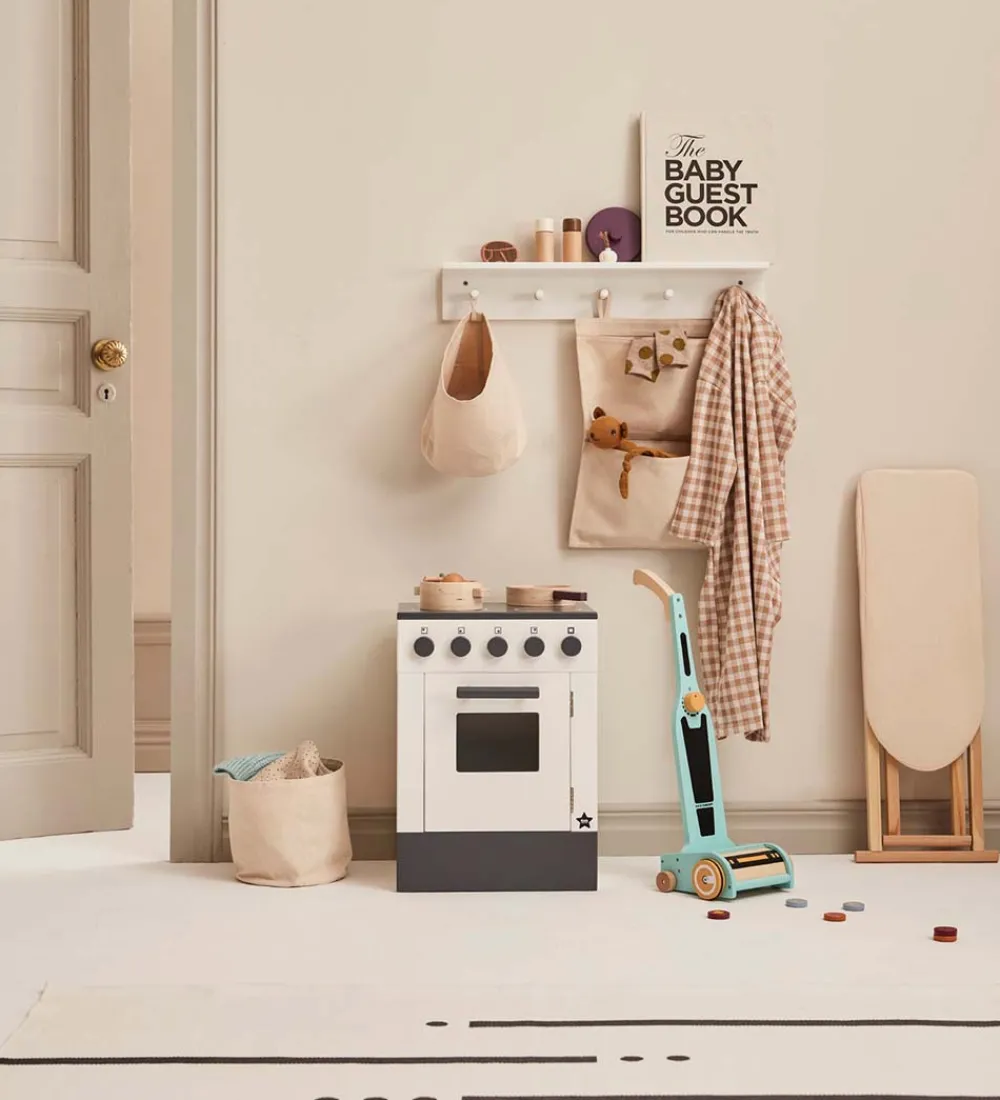 Kids Concept Hylder|Hylde m. Knager - 60x10 cm - Træ - Hvid