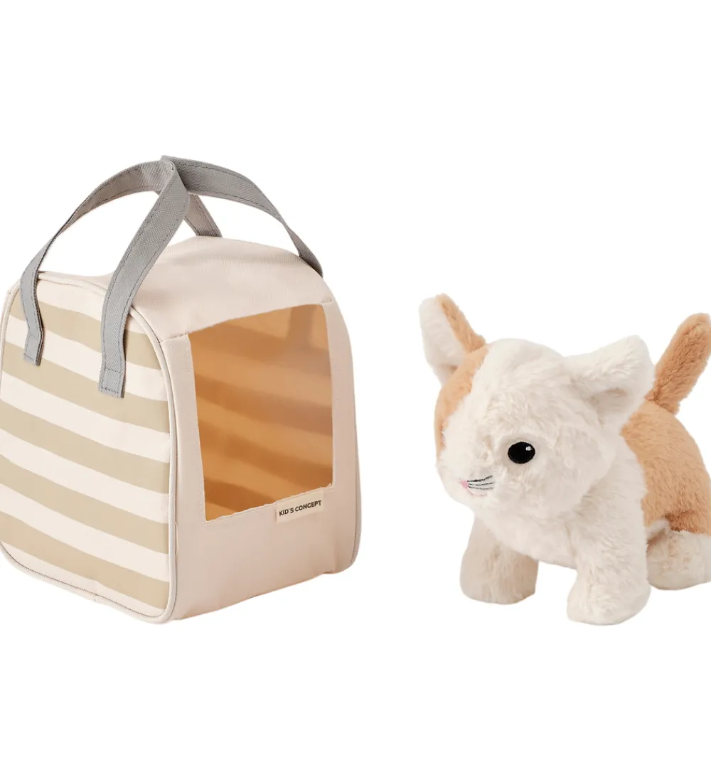 Kids Concept Trælegetøj|Kat m. Taske - Beige/Hvid