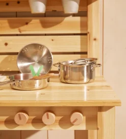 Kids Concept Legekøkken Og Legemøbel|Køkkensæt - 7 Dele - Metal/Træ