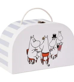 Børn Kids Concept Foldekasser|Opbevaring>Legekuffert - Hvid/Blå m. Mumitrolde