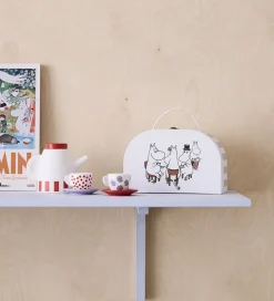 Børn Kids Concept Foldekasser|Opbevaring></noscript>Legekuffert - Hvid/Blå m. Mumitrolde