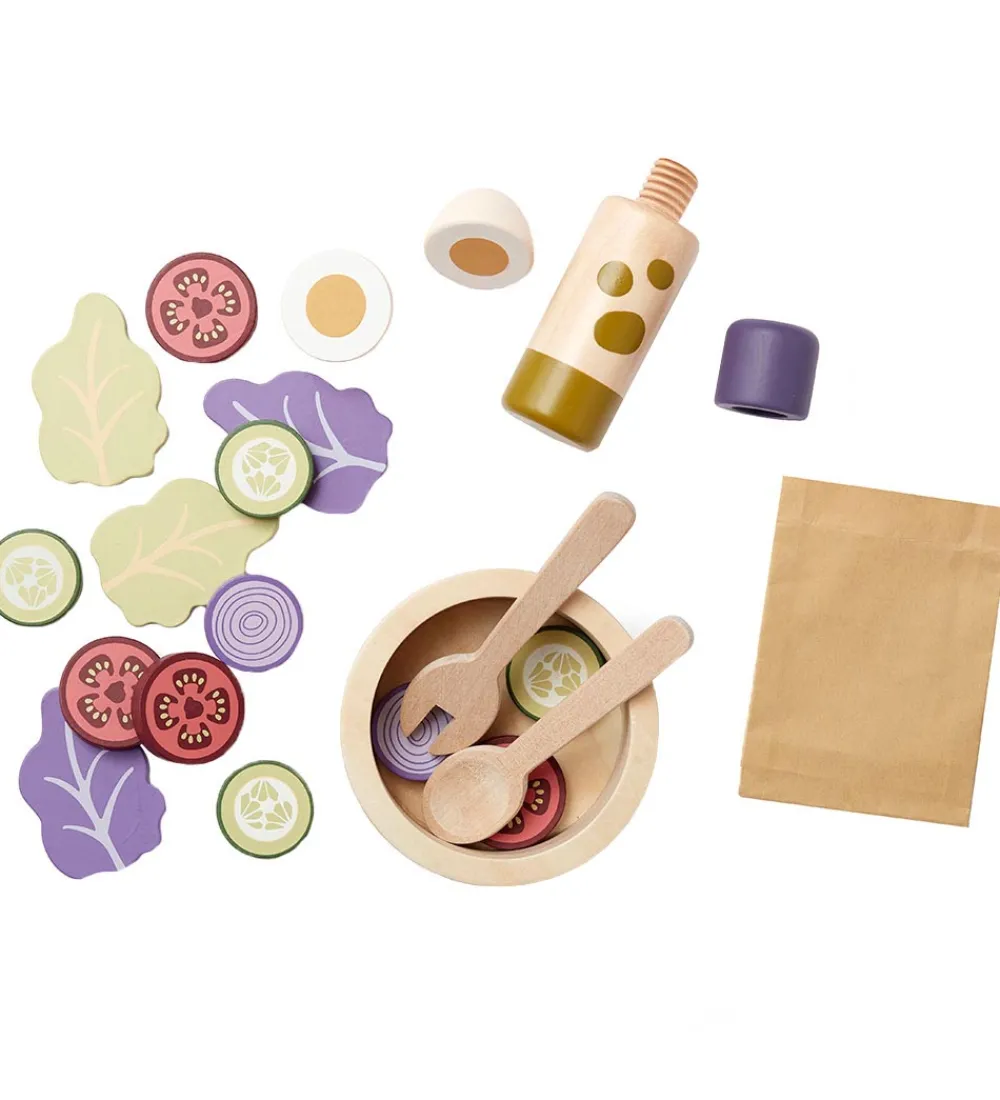 Kids Concept Legemad>Legemad - Salat sæt - Træ