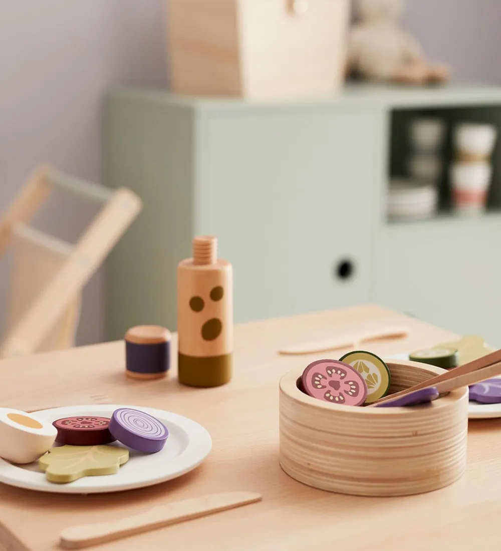 Kids Concept Legemad>Legemad - Salat sæt - Træ