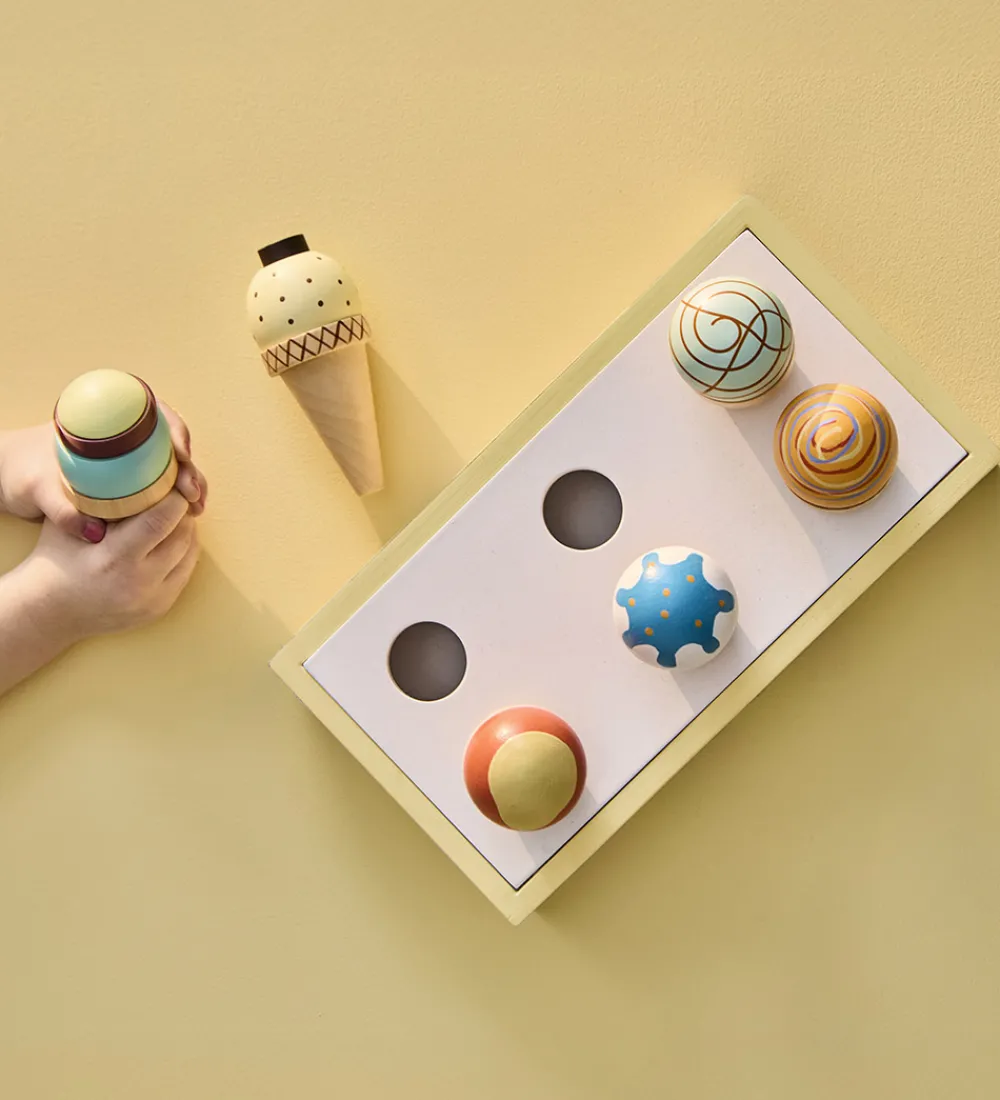 Kids Concept Rolleleg|Legemad|Legemad - Træ - 26 cm - Is