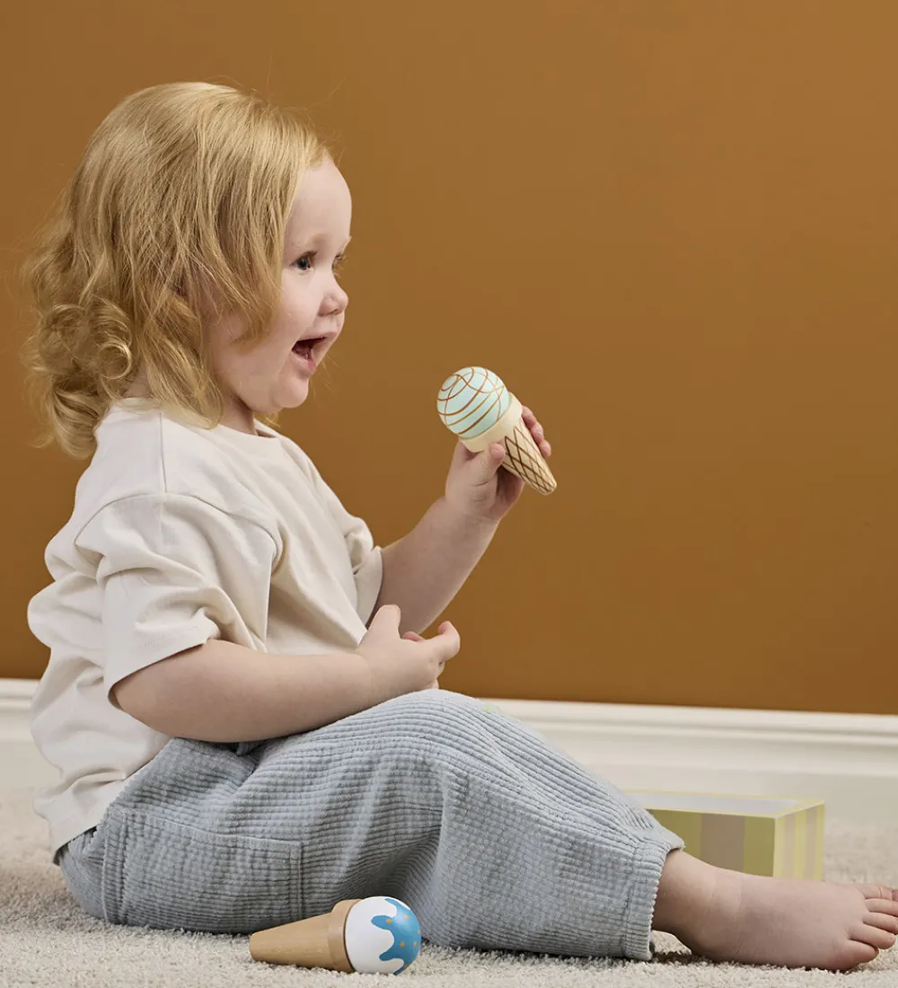 Kids Concept Rolleleg|Legemad|Legemad - Træ - 26 cm - Is