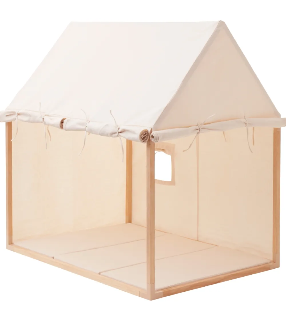 Kids Concept Legetelte|Legetelte>Legetelt - Hus - 110x84 cm - Naturhvid
