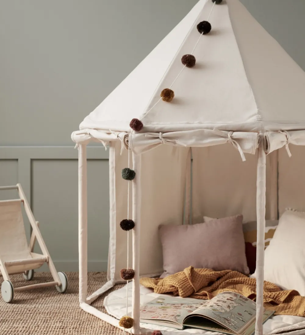 Kids Concept Legetelte|Legetelte|Legetelt - Pavillon - 122x142 cm - Naturhvid