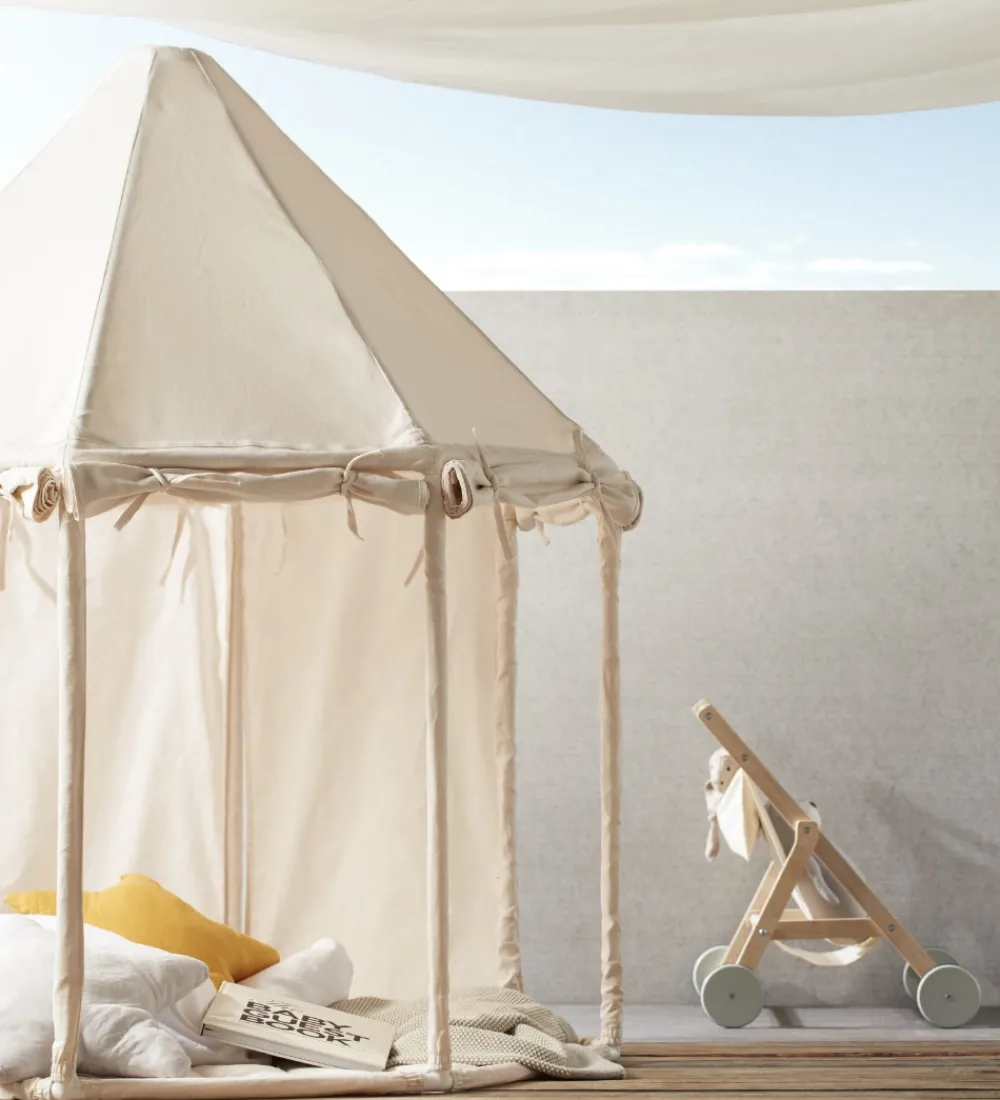 Kids Concept Legetelte|Legetelte|Legetelt - Pavillon - 122x142 cm - Naturhvid