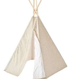 Kids Concept Legetelte|Legetelte|Legetelt - Tipi Stripe - Blå/Hvid