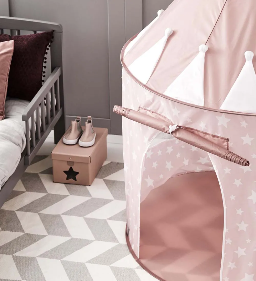 Kids Concept Legetelte|Legetelte>Legetelt - 100x130 cm - Rosa m. Stjerner