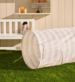 Kids Concept Motorisk Legetøj|Legetunnel - 180 cm - Grå Striber