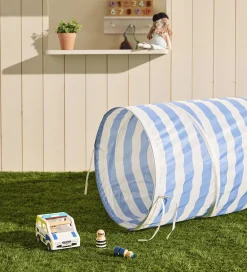Kids Concept Motorisk Legetøj>Legetunnel - 180 cm - Blå Striber