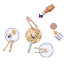 Kids Concept Legemad>Pandekagesæt - Træ