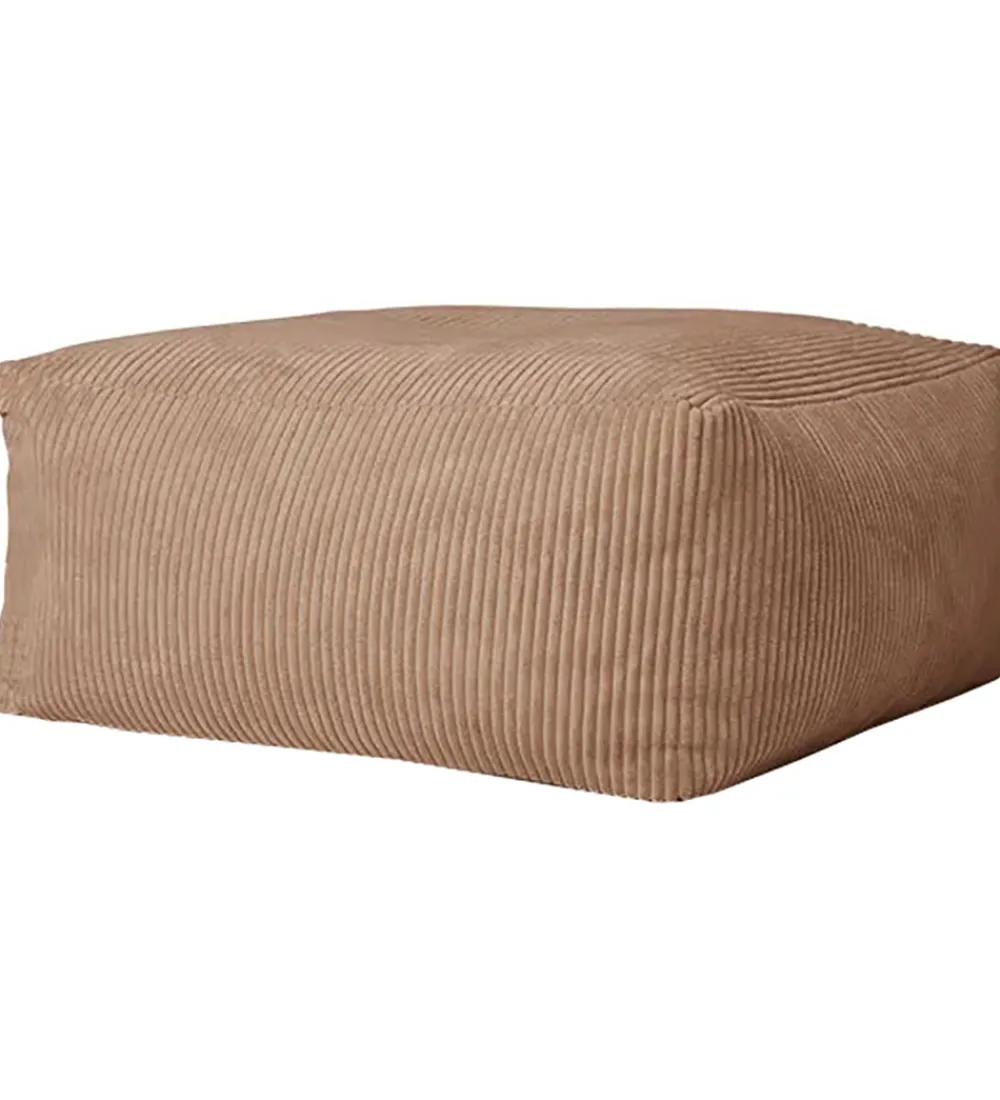 Kids Concept Puffer>Puf - 85x85x34 cm - Fløjl - Brun