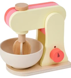 Kids Concept Trælegetøj|Rolleleg|Røremaskine - Træ - 17 cm - Lysegul/Rosa