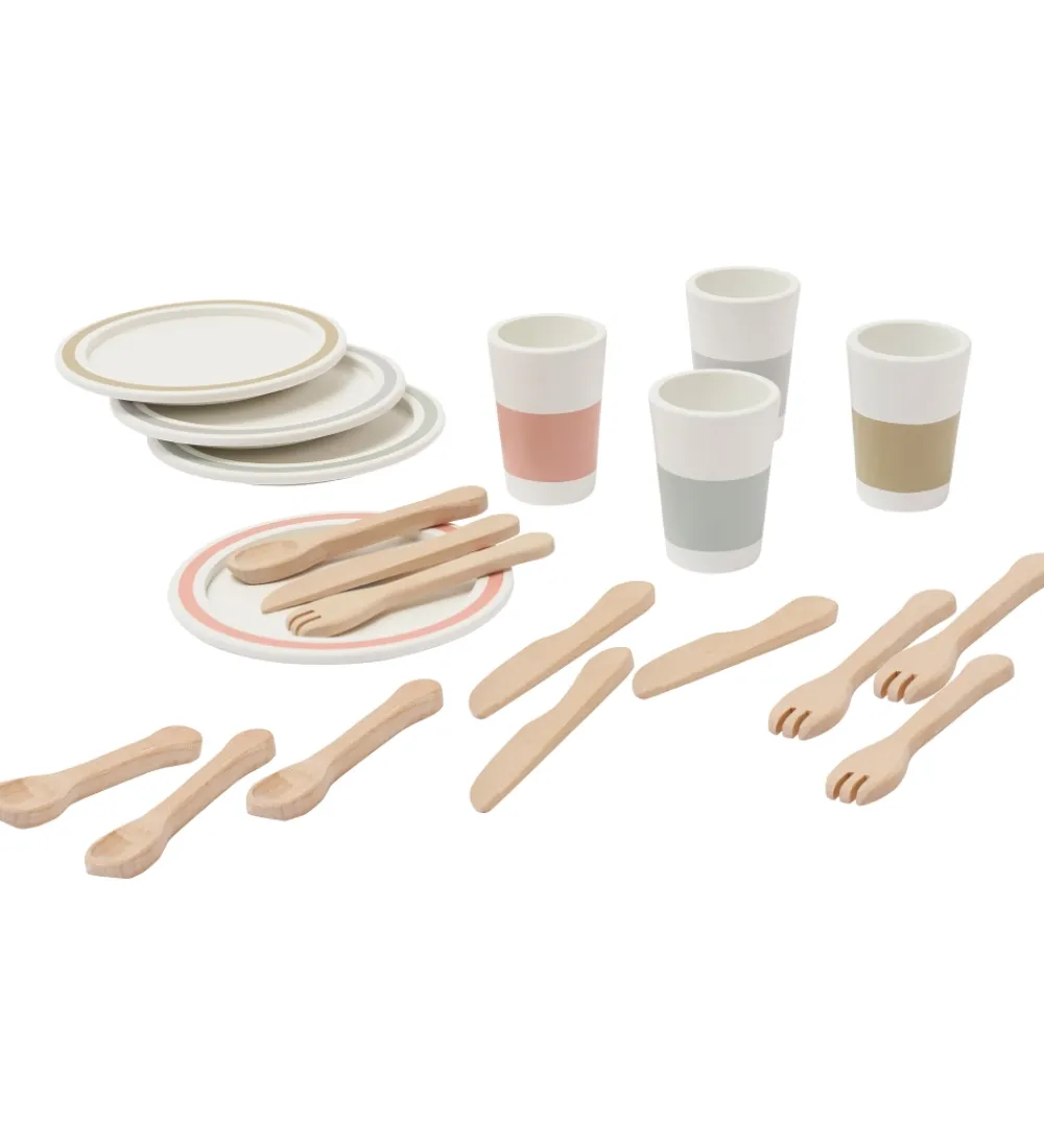 Kids Concept Legekøkken Og Legemøbel>Spisestel - Bistro - Træ/Hvid