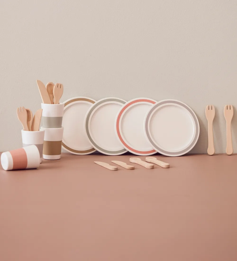 Kids Concept Legekøkken Og Legemøbel>Spisestel - Bistro - Træ/Hvid