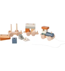 Kids Concept Trælegetøj>Tog m. Klodser - 38 cm - Træ