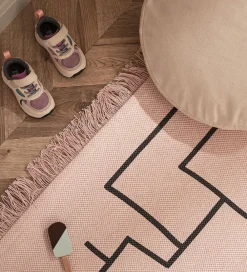 Kids Concept Legetæpper Og Legegulve></noscript>Tæppe - Geometrisk - Rosa