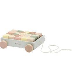 Kids Concept Stablelegetøj|Trækvogn m. Stableklodser - Edvin - Multi