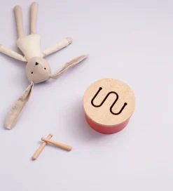 Kids Concept Musikinstrumenter|Trælegetøj - Tromme Mini - 16,5 x 9 cm - Rød