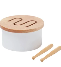 Kids Concept Musikinstrumenter>Trælegetøj - Tromme Mini - 16,5 x 9 cm - Hvid